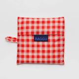 Bolsa Baggu Estándar Reciclada Red Gingham - ECRU