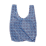 Bolsa Baggu Estándar Reciclada Wavy Gingham Blue - ECRU