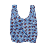 Bolsa Baggu Estándar Reciclada Wavy Gingham Blue - ECRU