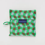 Bolsa Baggu Estándar Reciclada Wavy Gingham Green - ECRU