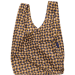 Bolsa Baggu Estándar Reciclada Wavy Gingham Peach - ECRU