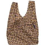 Bolsa Baggu Estándar Reciclada Wavy Gingham Peach - ECRU