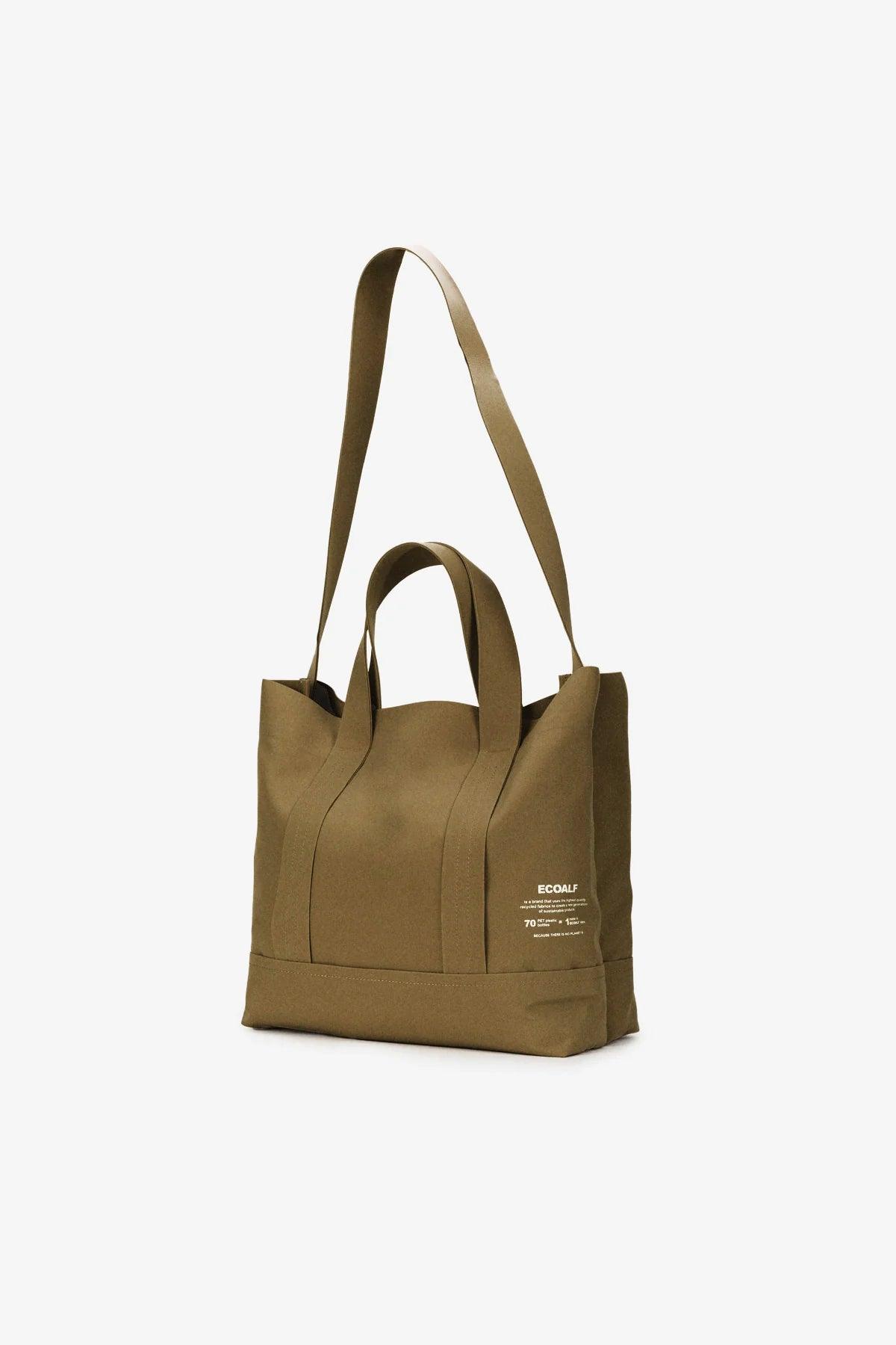 Bolso ECOALF Bonded Shopper M Verde - ECRU