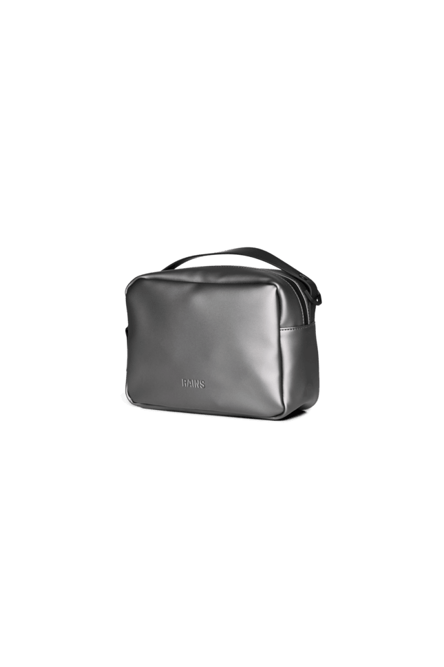 Bolso Rains Box Bag Metallic Grey - ECRU