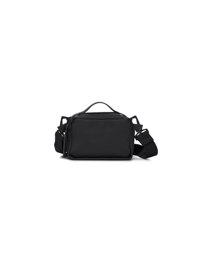 Bolso Rains Box Bag Micro Black - ECRU