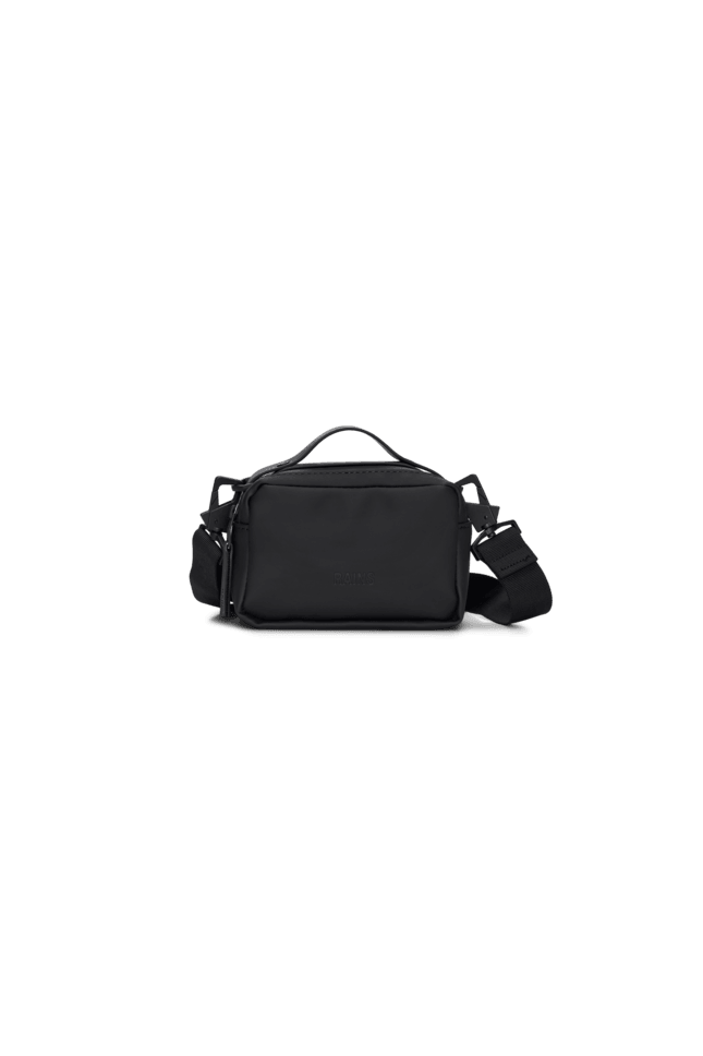 Bolso Rains Box Bag Micro Black - ECRU