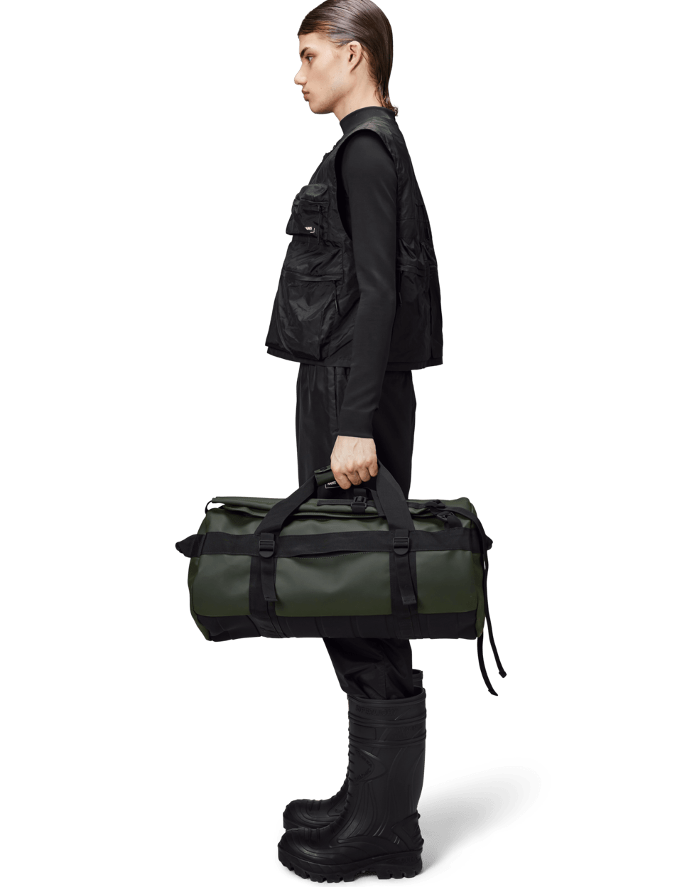 Bolso Rains Texel Duffel Small Verde - ECRU