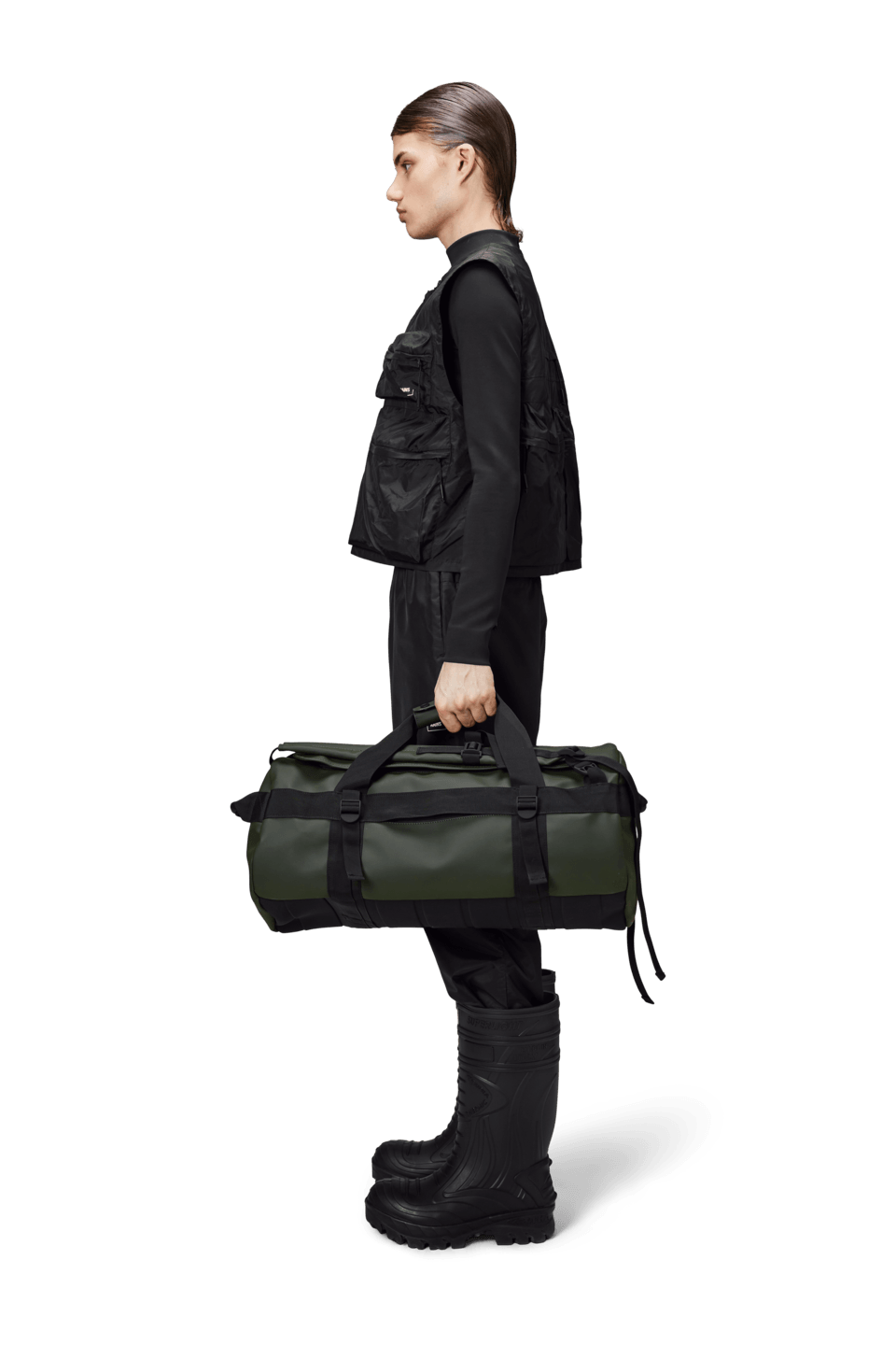 Bolso Rains Texel Duffel Small Verde - ECRU