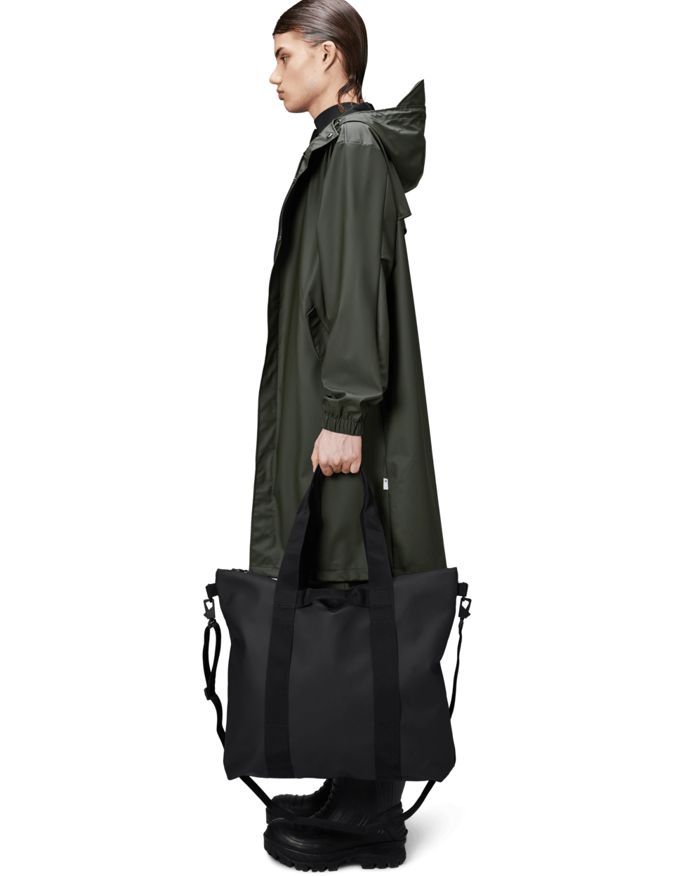 Bolso Rains Tote Bag Black - ECRU