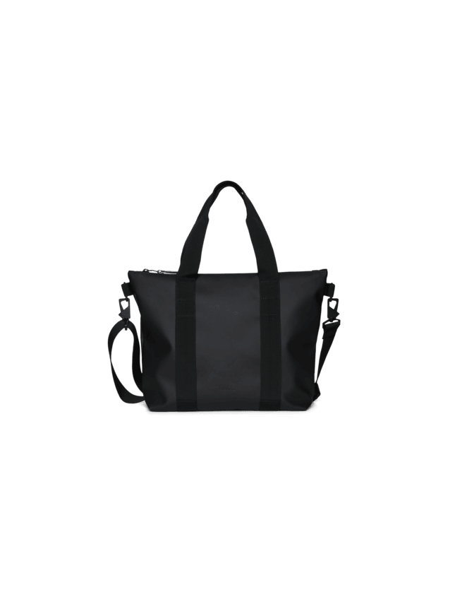 Bolso Rains Tote Bag Micro Black - ECRU