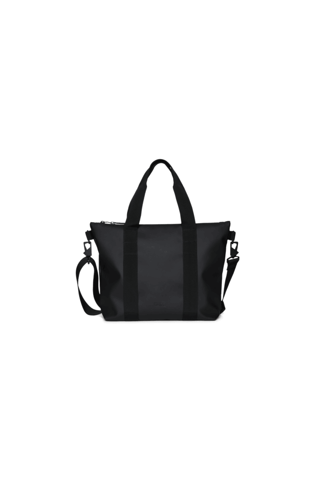 Bolso Rains Tote Bag Micro Black - ECRU