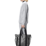 Bolso Rains Tote Bag Mini Metallic Grey - ECRU