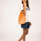 Bolso Saint James Rejilla Orange Fluor - ECRU