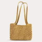 Bolso Yerse Crochet Metálico Gold - ECRU