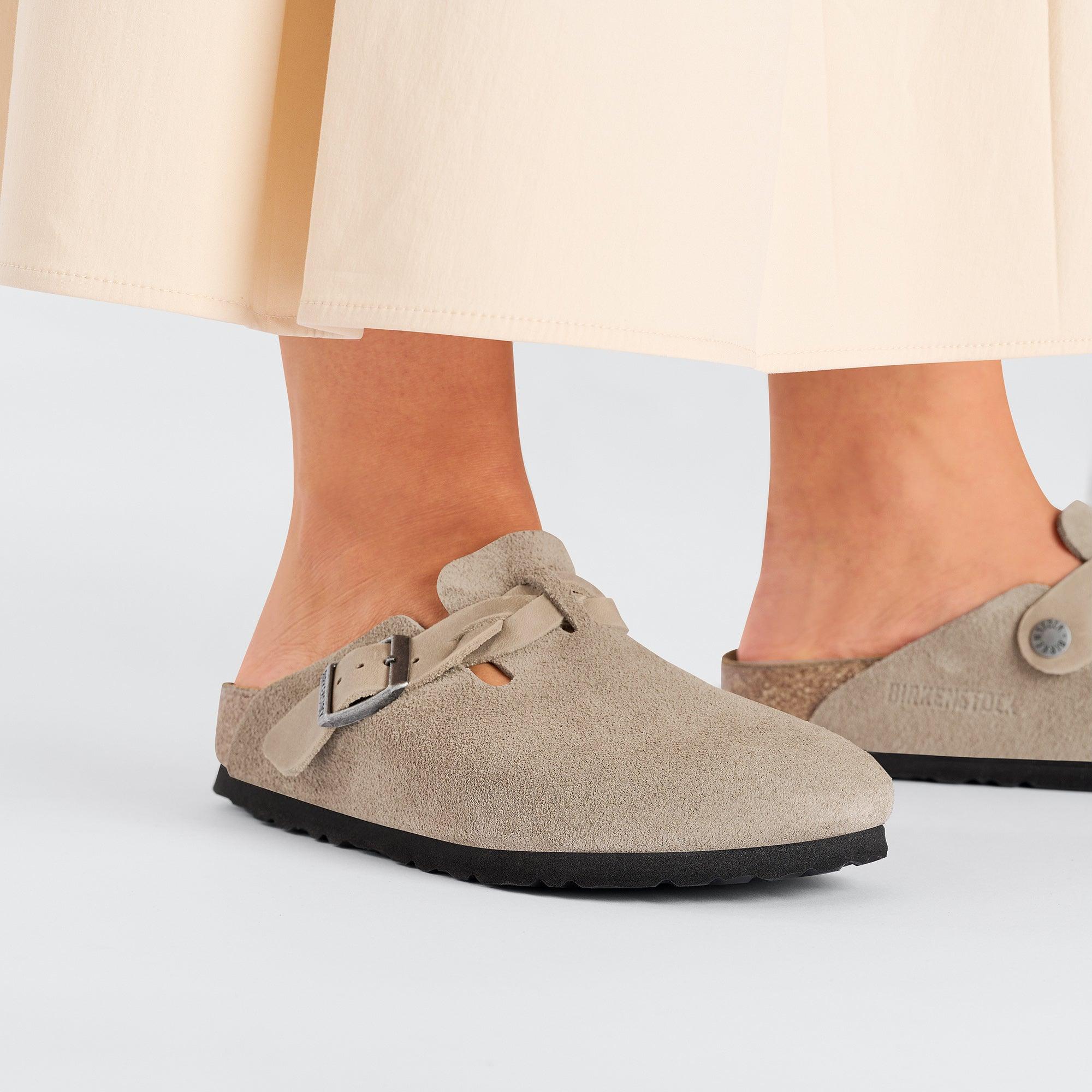 Boston Birkenstock Braided Taupe - ECRU