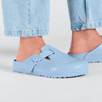 Boston Birkenstock EVA Dusty Blue - ECRU