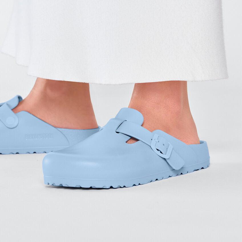 Boston Birkenstock EVA Dusty Blue - ECRU