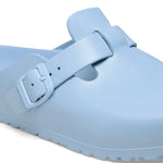 Boston Birkenstock EVA Dusty Blue - ECRU