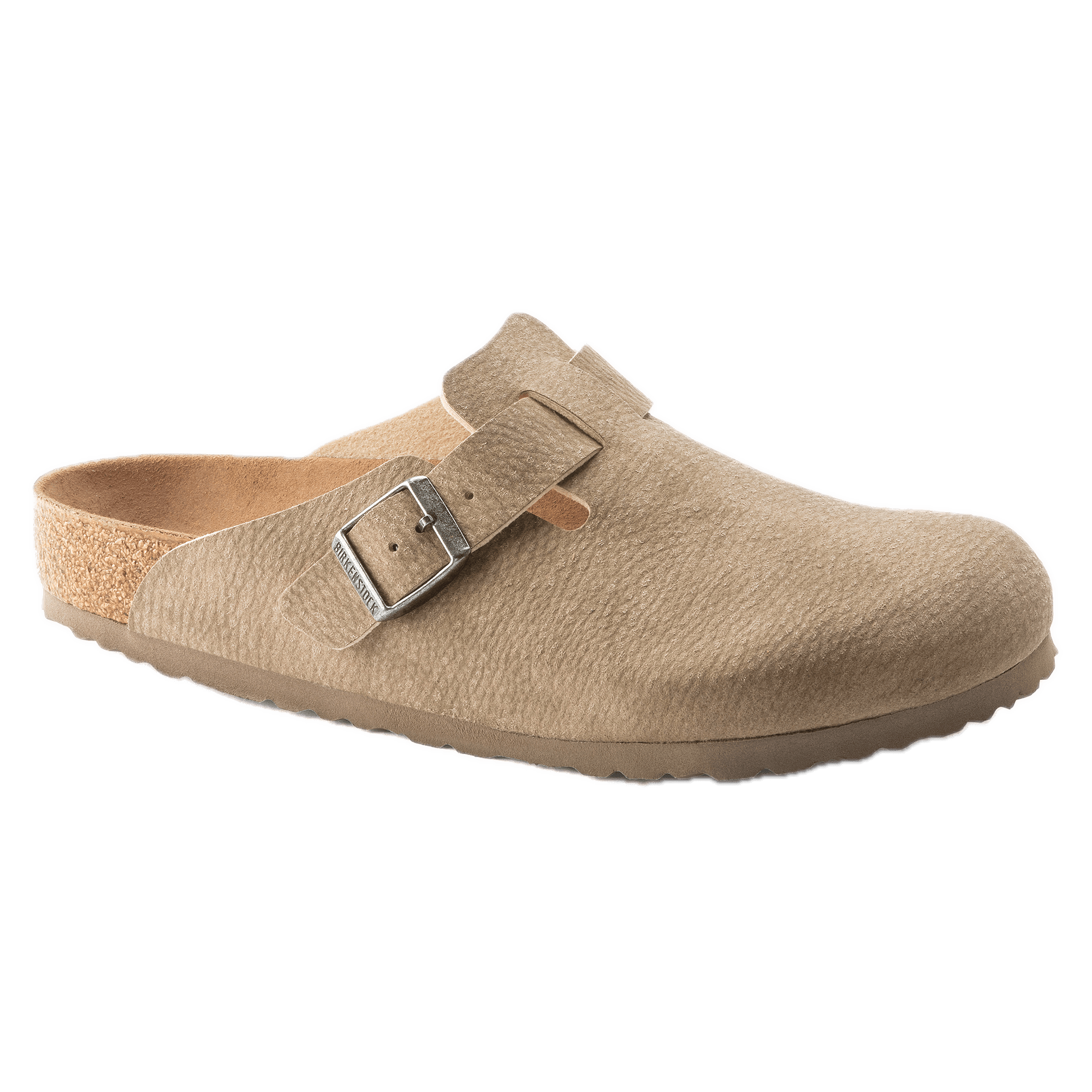 Boston Birkenstock Versión Vegana Microfibra Desert Dust Gray Taupe - ECRU