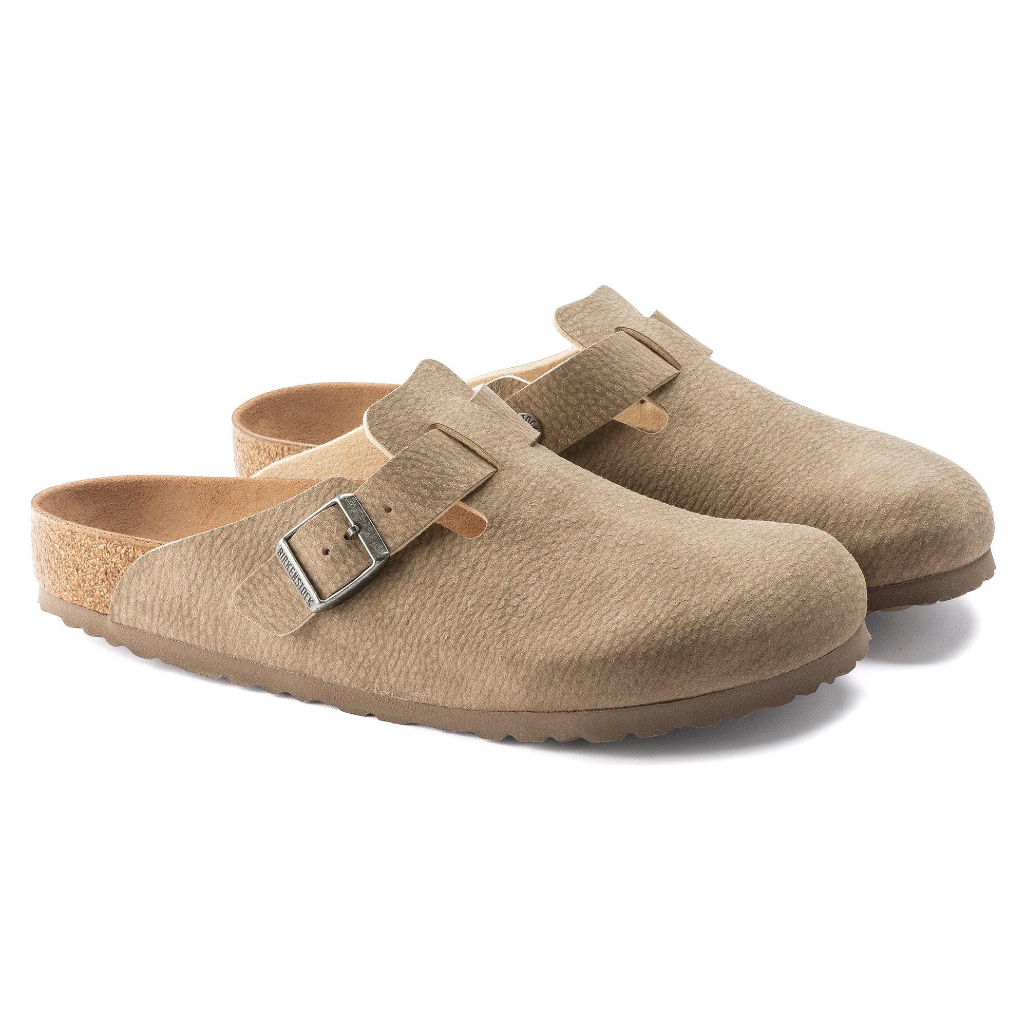 Boston Birkenstock Versión Vegana Microfibra Desert Dust Gray Taupe - ECRU