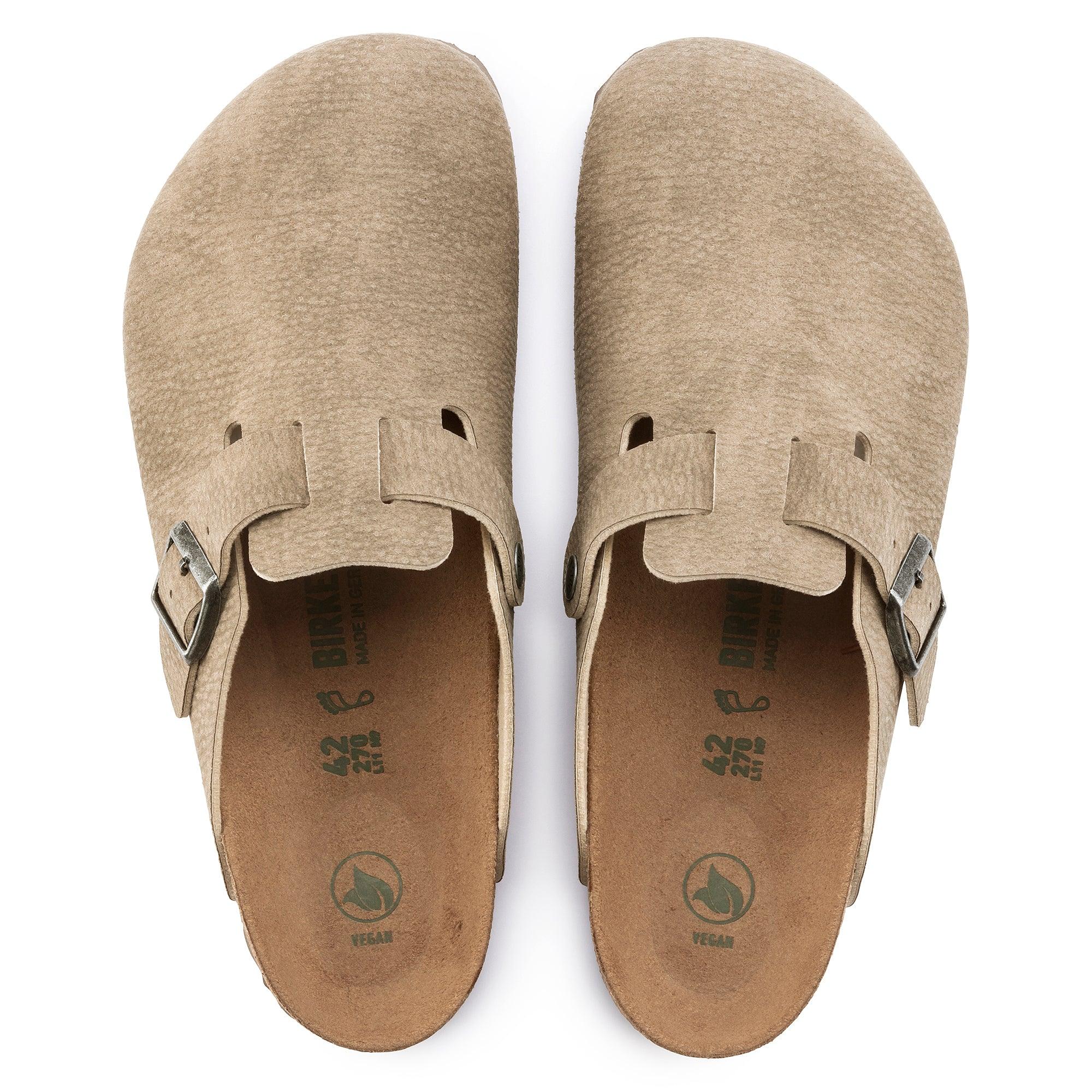 Boston Birkenstock Versión Vegana Microfibra Desert Dust Gray Taupe - ECRU