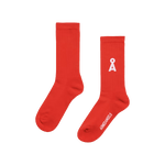 Calcetines Armedangels Saamus Bold Poppy Red - ECRU