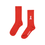 Calcetines Armedangels Saamus Bold Poppy Red - ECRU