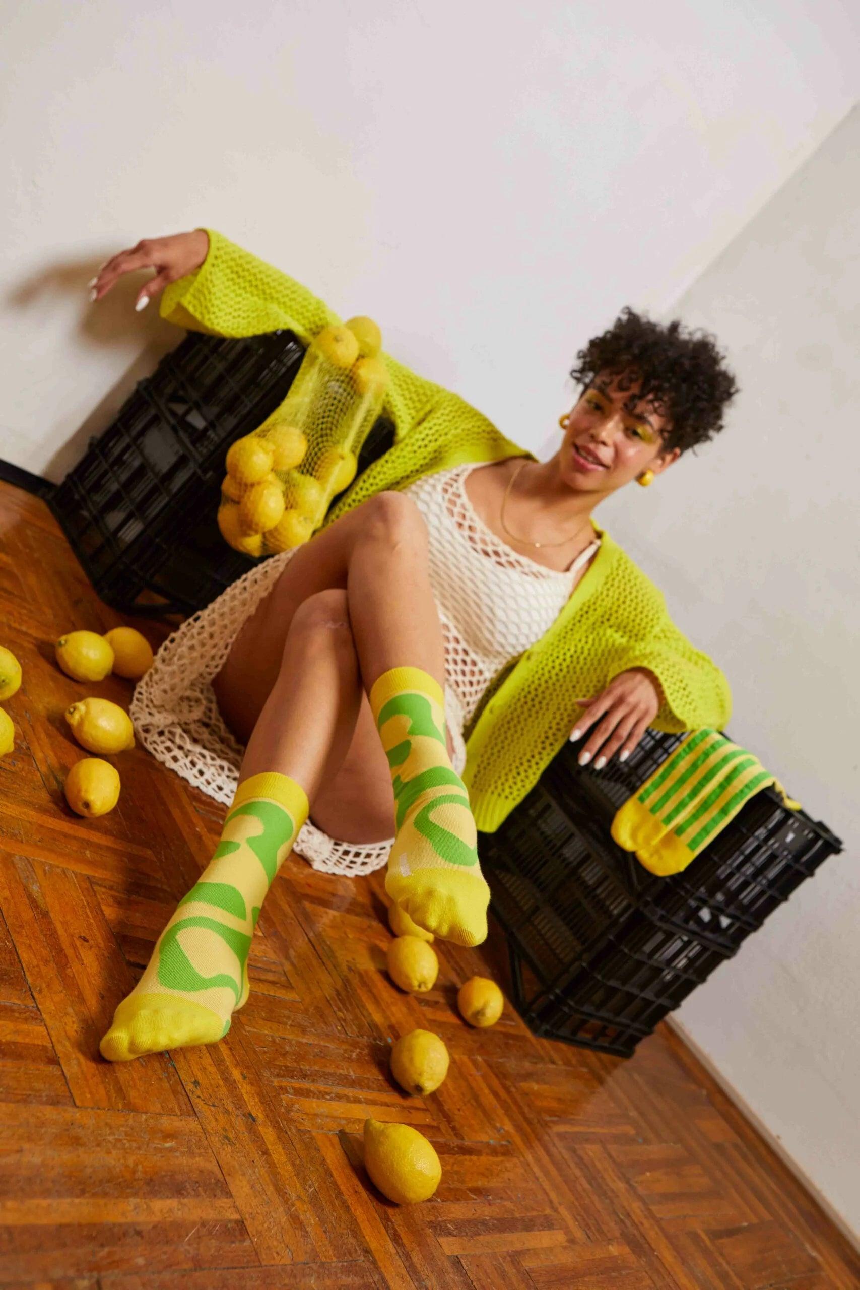 Calcetines Eat My Socks Fresh Lemons Pack de 2 - ECRU