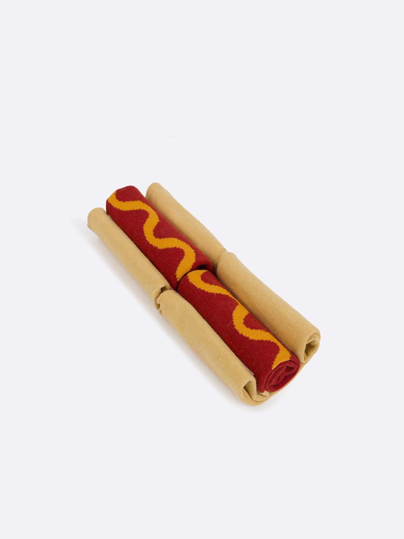 Calcetines Eat My Socks Hot Dog - ECRU