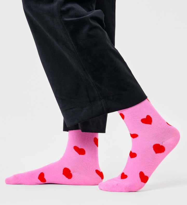 Calcetines Happy Socks Heart Crew - ECRU