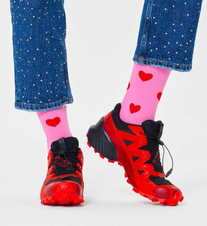 Calcetines Happy Socks Heart Crew - ECRU