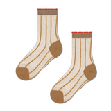 Calcetines Happy Socks Hysteria Light Brown Lily Ankle Sock - ECRU