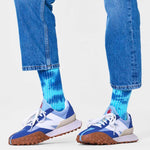 Calcetines Happy Socks Light Blue Tie Dye Crew - ECRU