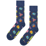 Calcetines Happy Socks Navy Bugs Crew - ECRU