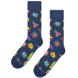 Calcetines Happy Socks Navy Bugs Crew - ECRU