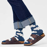 Calcetines Happy Socks Navy Cloudy Crew - ECRU