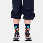 Calcetines Happy Socks Navy Flower Crew - ECRU