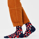 Calcetines Happy Socks Navy Mushroom Crew - ECRU