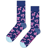 Calcetines Happy Socks Navy Worm Crew - ECRU