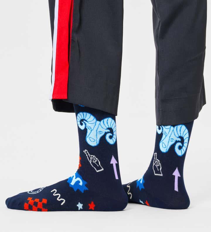 Calcetines Happy Socks Signo del Zodiaco Aries - ECRU