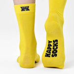 Calcetines Happy Socks Solid Yellow - ECRU