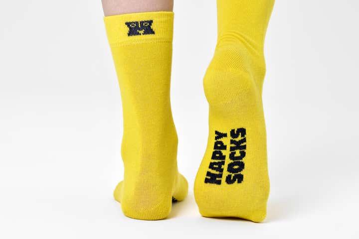 Calcetines Happy Socks Solid Yellow - ECRU