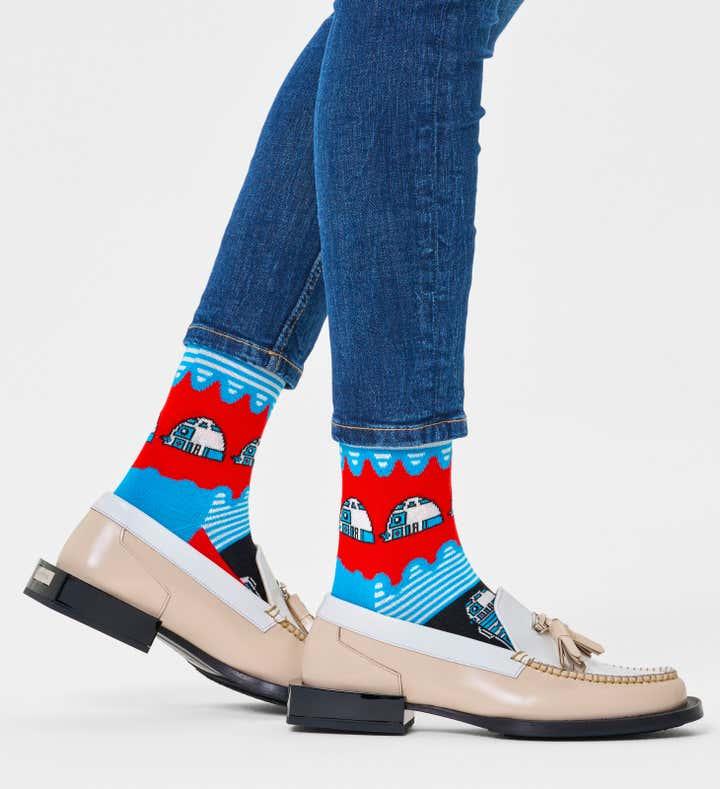 Calcetines Happy Socks Star Wars™️ R2-D2 Crew - ECRU