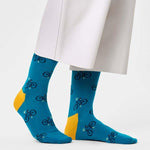 Calcetines Happy Socks Turquoise Bike Crew - ECRU