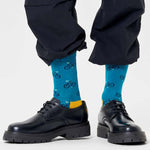 Calcetines Happy Socks Turquoise Bike Crew - ECRU