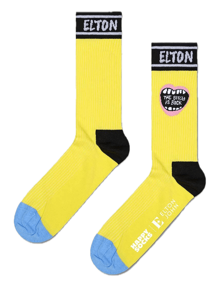 Calcetines Happy Socks x Elton John The Bitch Is Back - ECRU