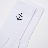 Calcetines La Paz Elías Off White Dark Navy Logo - ECRU