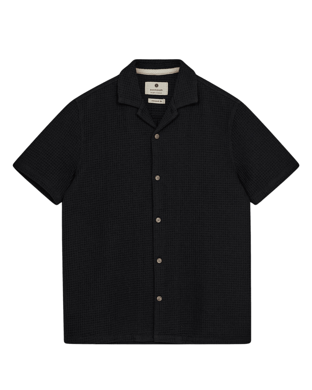 Camisa Anerkjendt Akleon Waffle Caviar - ECRU