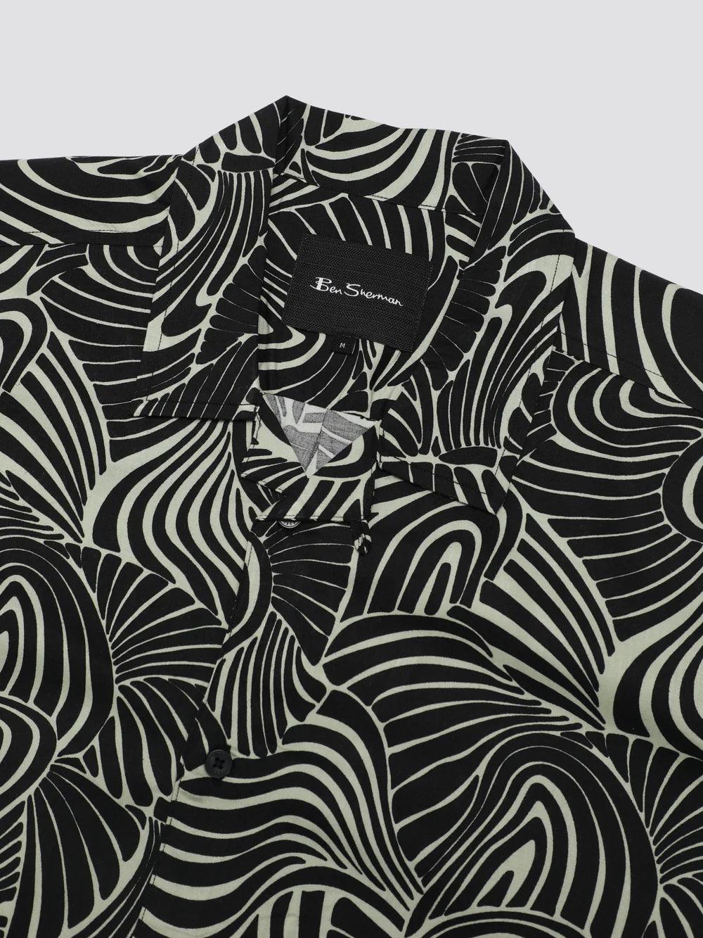 Camisa Ben Sherman Psychedelic Swirl Mint - ECRU