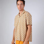 Camisa Brava Fabrics Tiles Aloha Ochre - ECRU